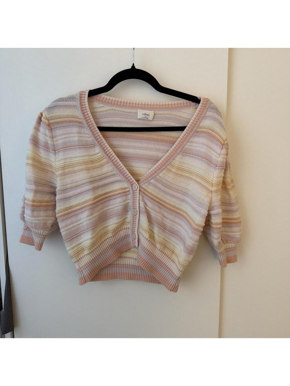 Aritzia Women's Multi and Pink Cardigan